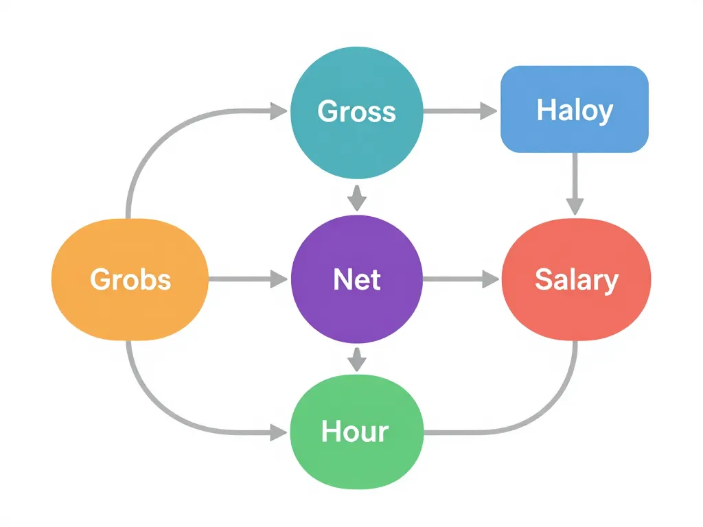 Diagramme 1820 brut en net brut net taux horaire
