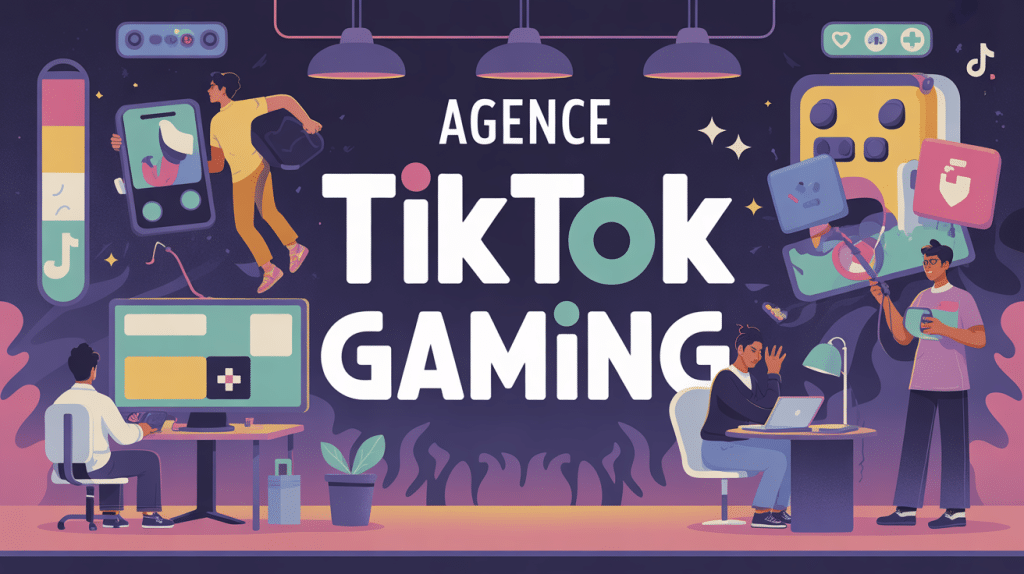 collaboration agence tiktok gaming jeu vidéo illustration
