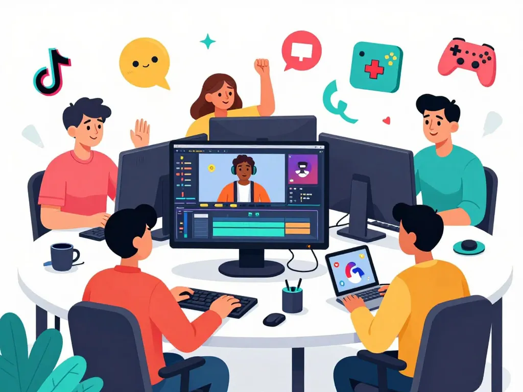 équipe agence tiktok gaming création de contenus