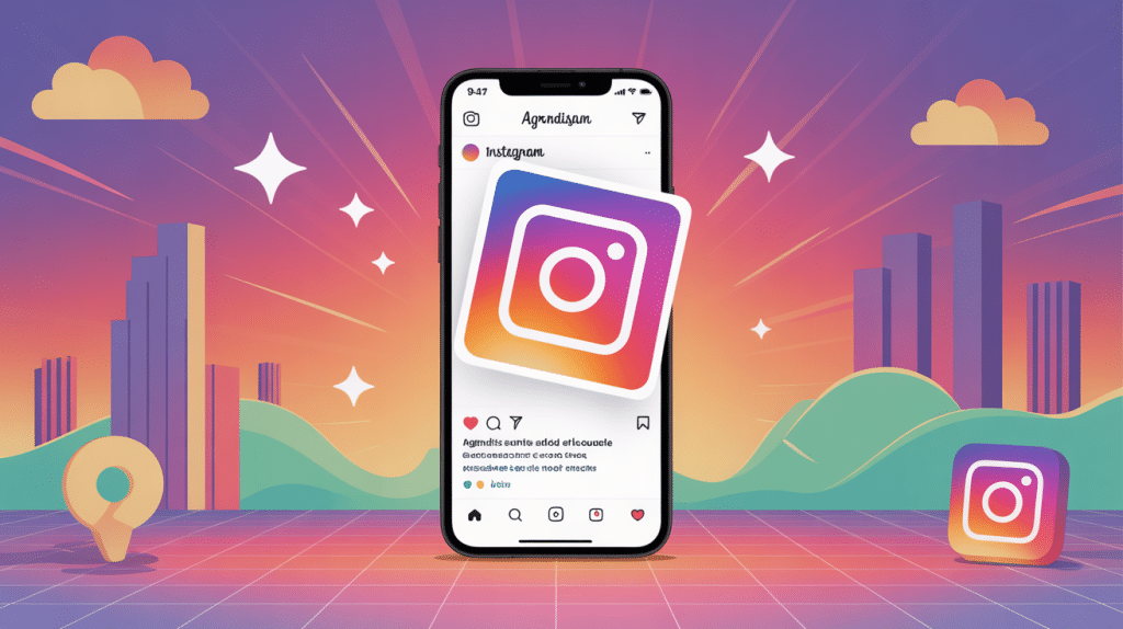 illustration agrandir photo insta moderne smartphone
