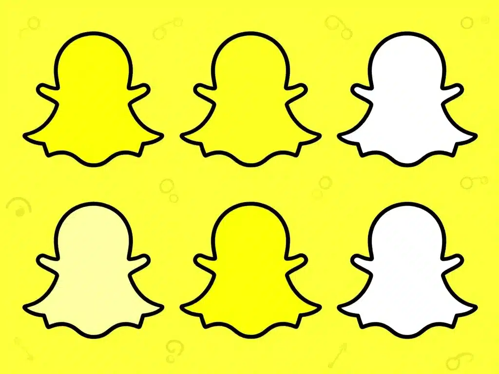 ancien logo Snap icône fantôme contours épais