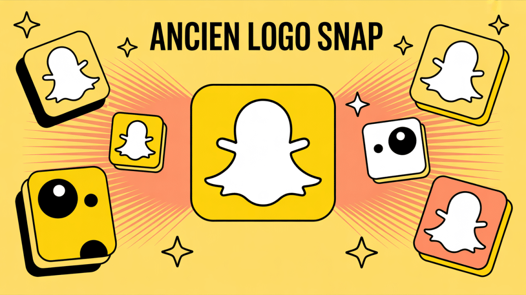 ancien logo Snap différentes versions fantôme jaune