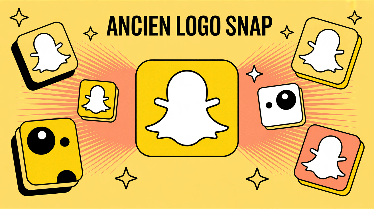 ancien logo Snap différentes versions fantôme jaune