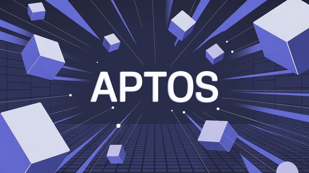 Illustration blockchain aptos moderne