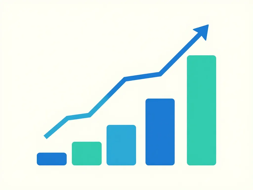calcule du taux de croissance, diagramme de concept, valeurs et croissance