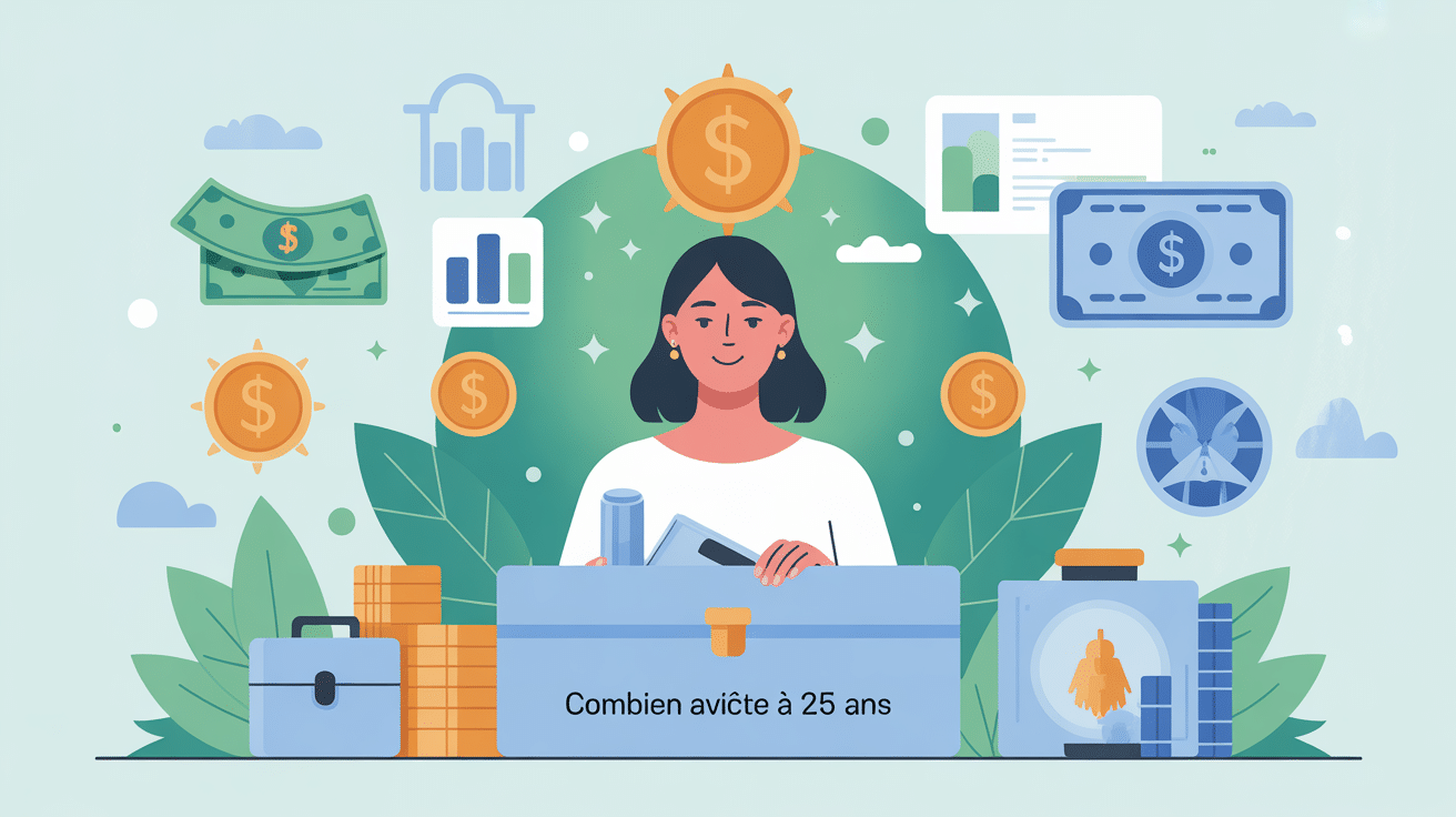 illustration combien avoir de côté à 25 ans tranquillité financière