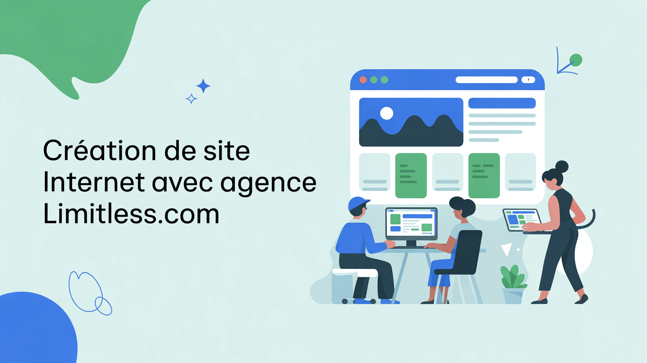 creation site internet agence limitless.com illustration equipe