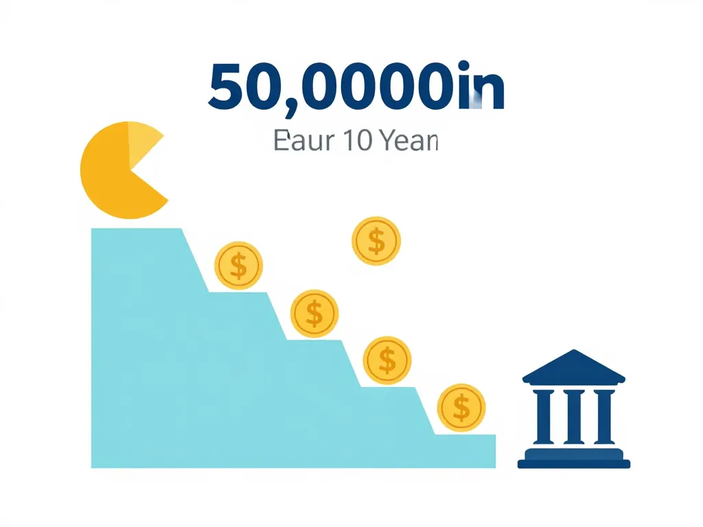 diagramme fonctionnement credit 50000 sur 10 ans