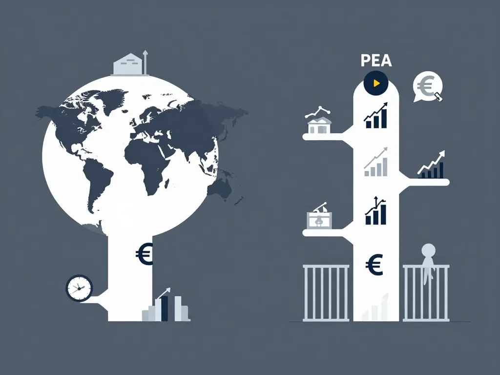 différence compte titre et pea symboles chemins produits