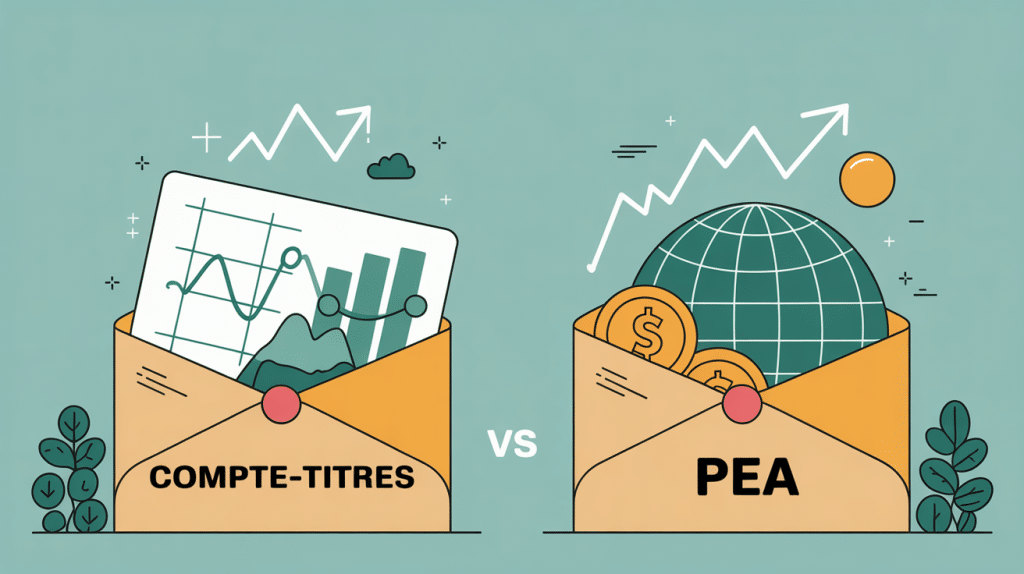 différence compte titre et pea visuel comparaison bourse