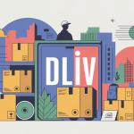illustration dliv service livraison colis urbain