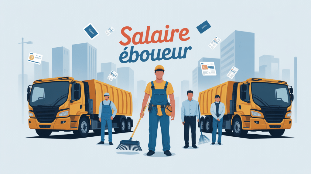 illustration moderne eboueur salaire france