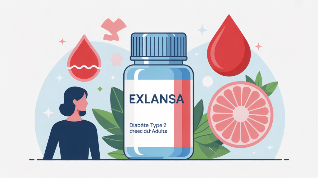 illustration exlansa traitement diabète type 2 adulte