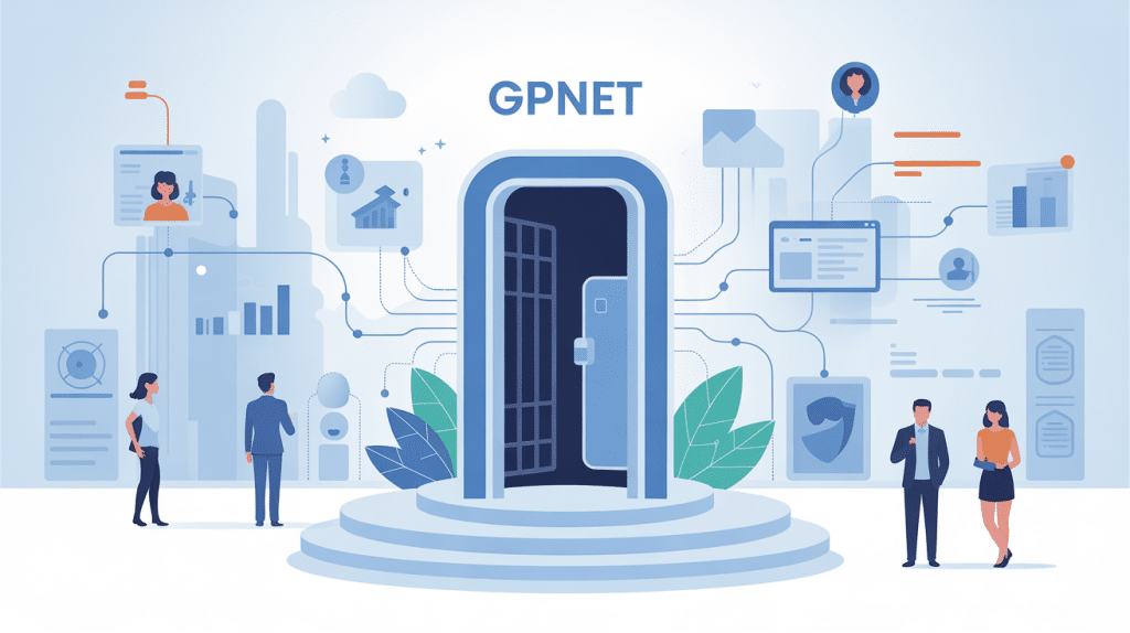 illustration gpnet portail sécurisé et connecté