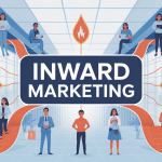 Illustration inward marketing collaborateurs entreprise moderne