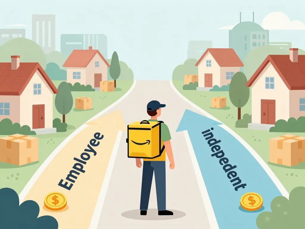 livreur amazon salaire illustration employé et indépendant