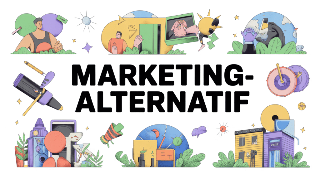 illustration marketing-alternatif concept créatif dynamique