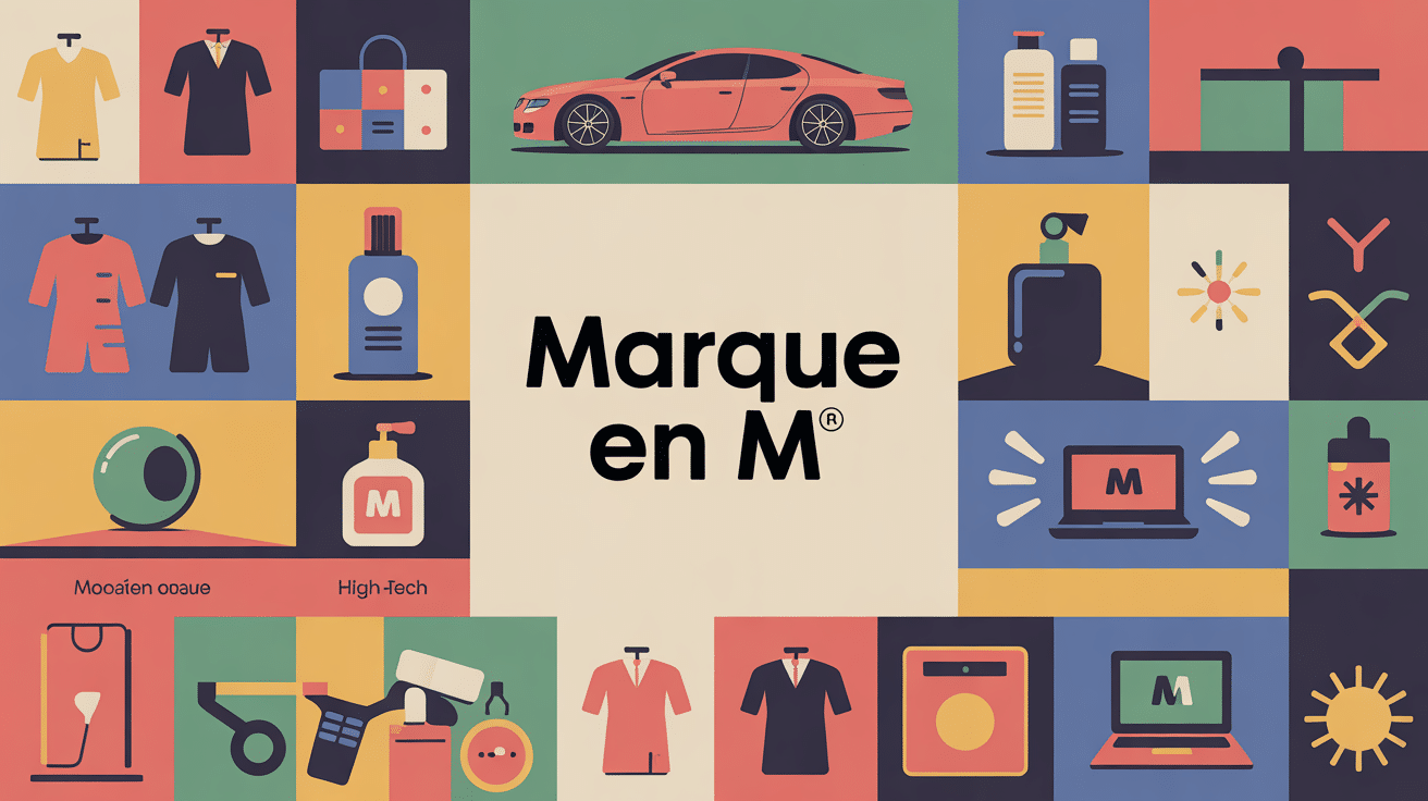 Illustration secteur marque en m mode auto beauté high-tech