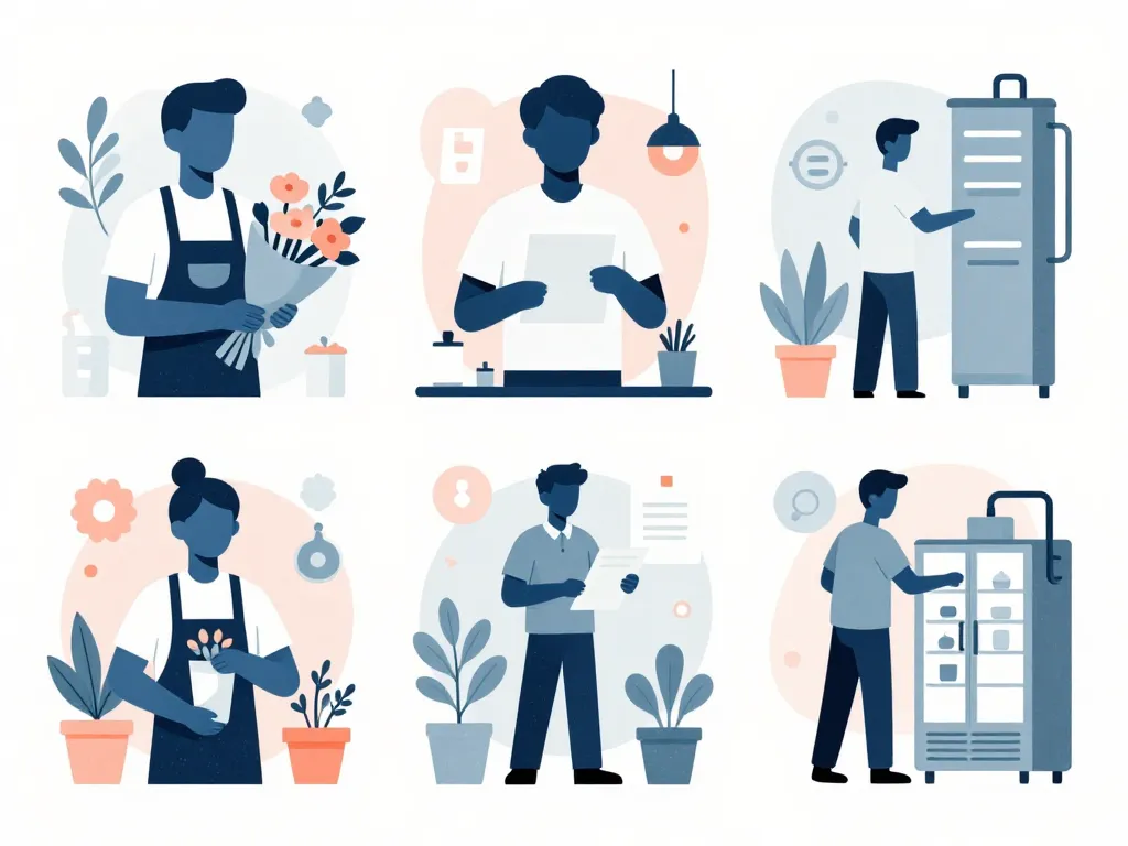 métiers en f tâches et environnements illustrés