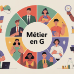 illustration métiers en g personnages stylisés