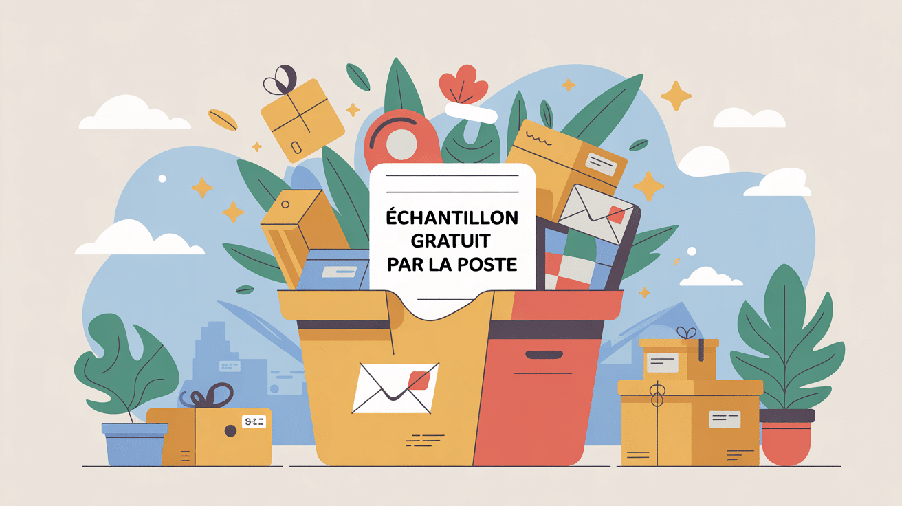 illustration réception échantillon gratuit par la poste