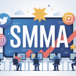 illustration smma agence digitale croissance réseaux sociaux