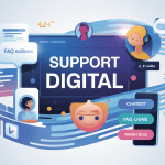 Illustration support digital canaux multiples connectés