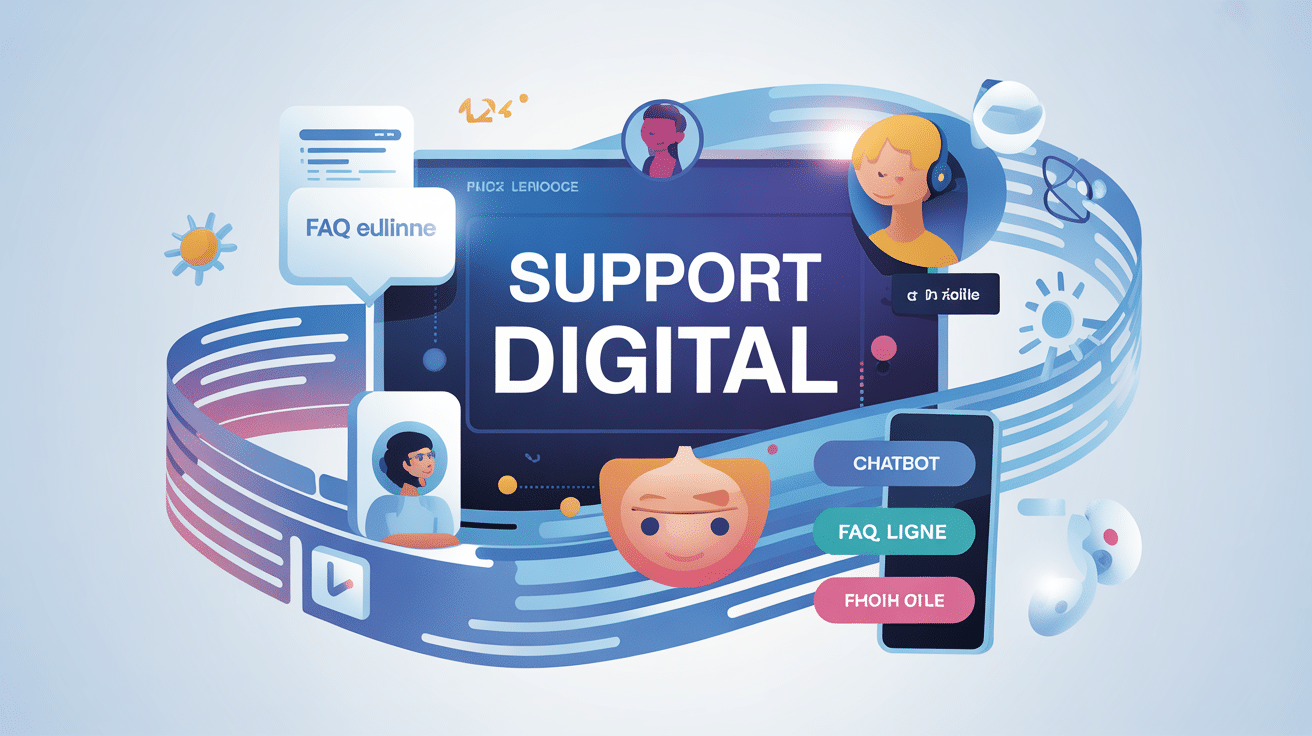 Illustration support digital canaux multiples connectés