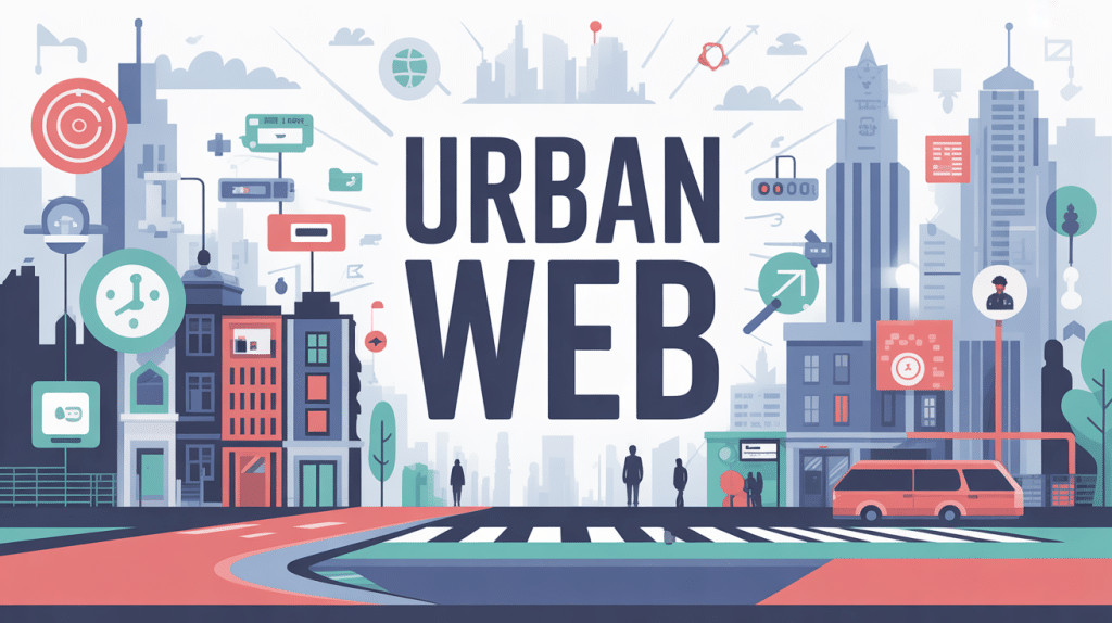 illustration urban web numérique et urbain