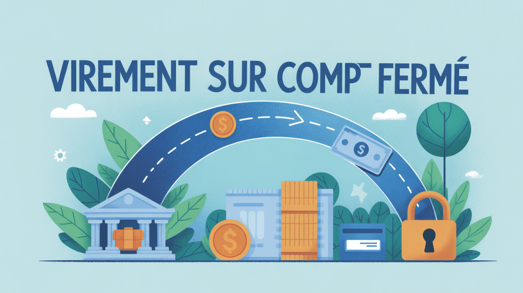 illustration virement sur un compte fermé argent retour sécurité