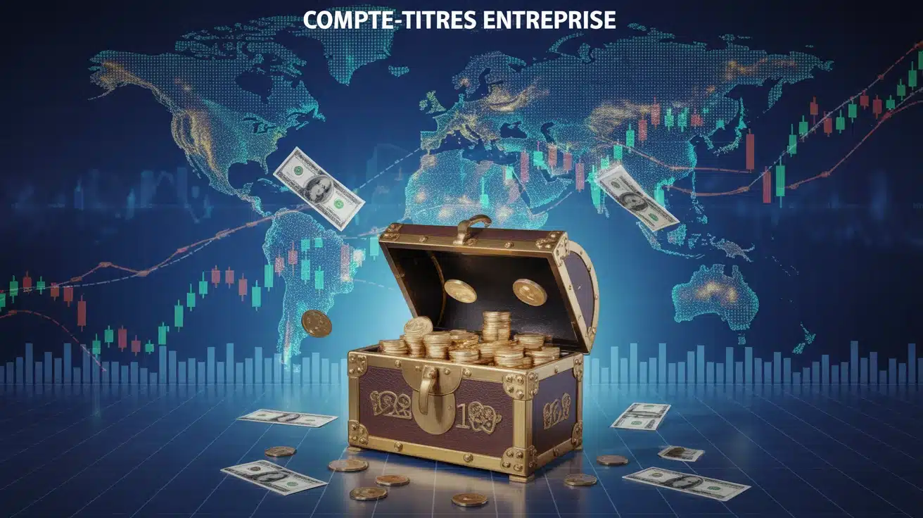 compte titre entreprise coffre fort graphiques boursiers