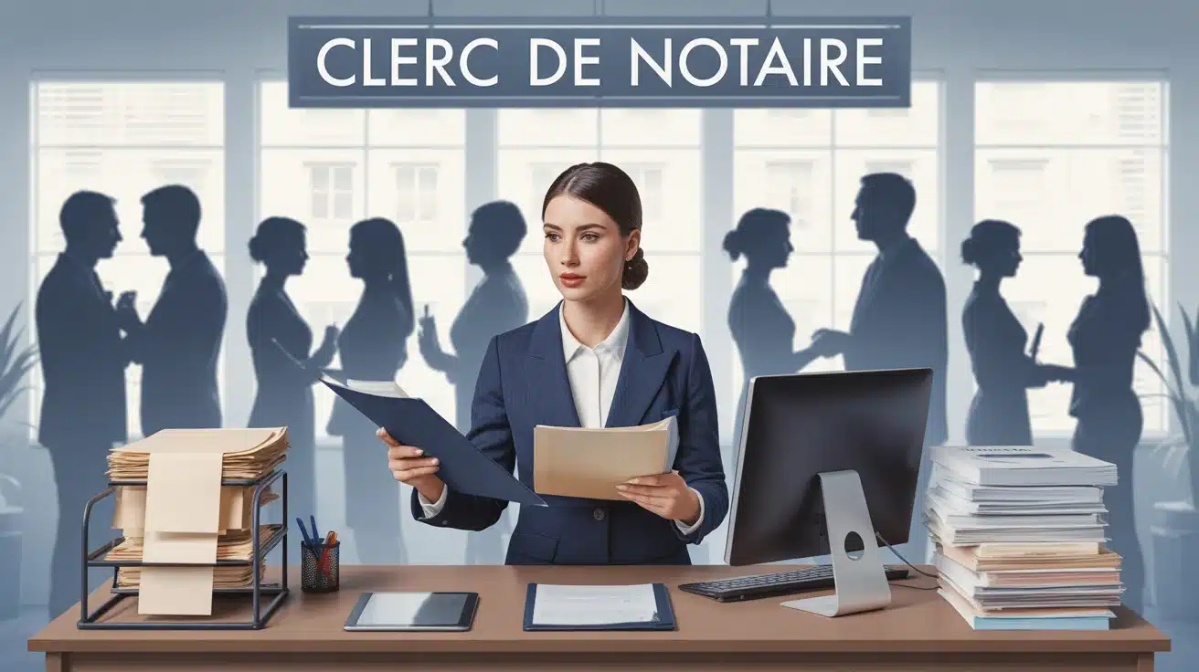 reconversion clerc de notaire femme au bureau