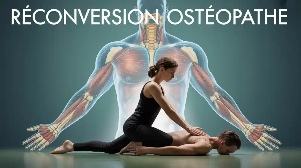 reconversion osteopathe silhouette et anatomie