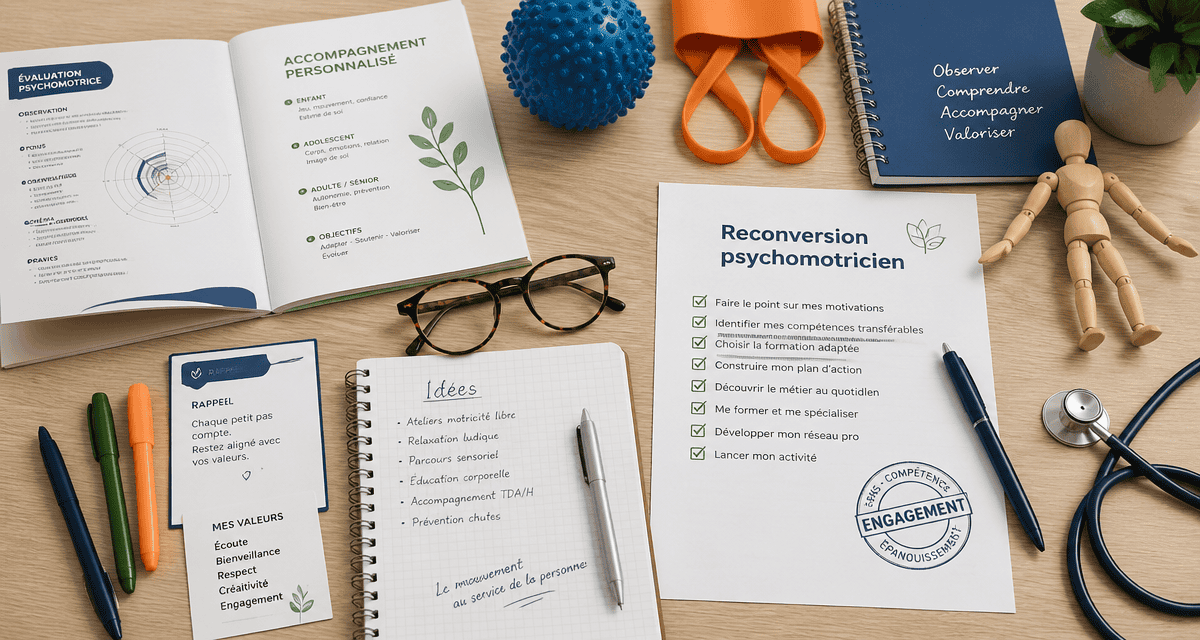 reconversion psychomotricien checklist sur bureau