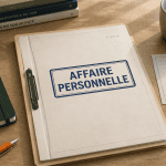 affaire personnelle commerçant dossier et outils