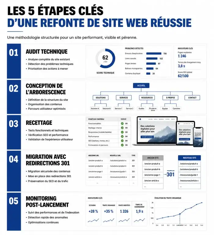 Étapes clés d'une refonte de site web réussie par une agence SEO