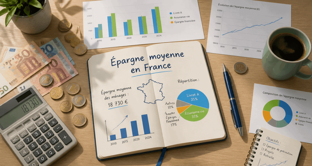 epargne moyenne en france bureau et graphiques