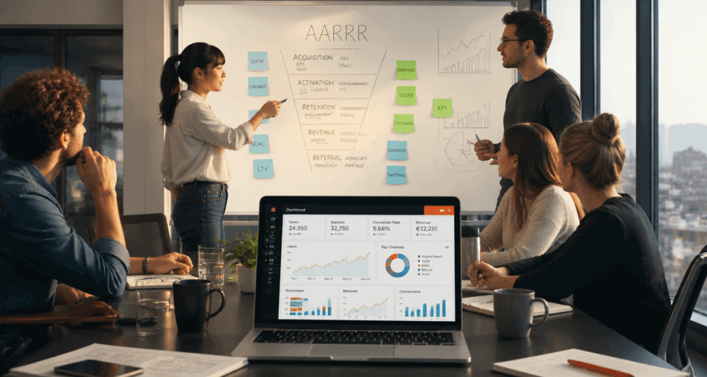 formation growth marketing équipe analyse funnel AARRR