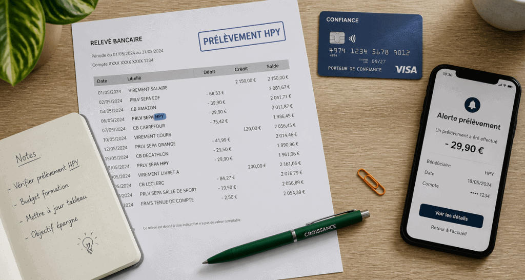 hpy paiement relevé bancaire carte