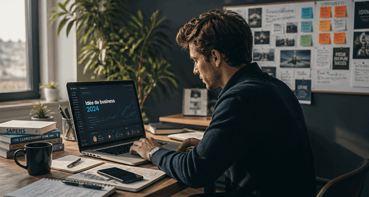 idee de business 2024 entrepreneur concentré