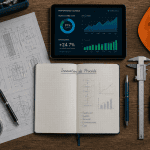 innovation de procédé avec plans, outils et tablette