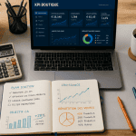 kpi e commerce bureau avec graphiques et tableau de bord