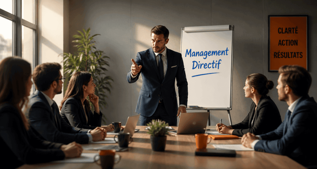 Manager en management directif en réunion