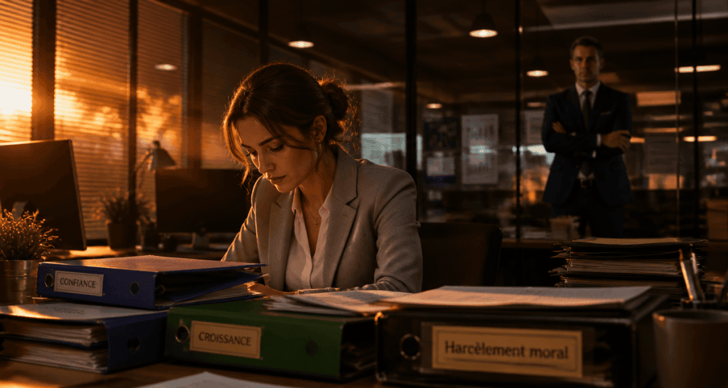 pervers narcissique travail femme bureau harcèlement