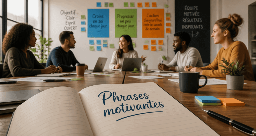 open space équipe phrases motivantes travail