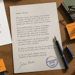 reconversion lettre de motivation flat-lay