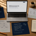 Référencement IA sur bureau avec schémas SEO