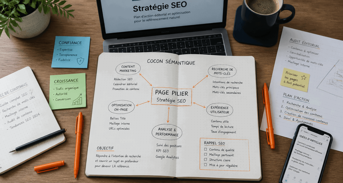 stratégie éditoriale pour le seo, bureau expert, cocon sémantique
