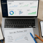 suivi des positions SEO sur bureau moderne