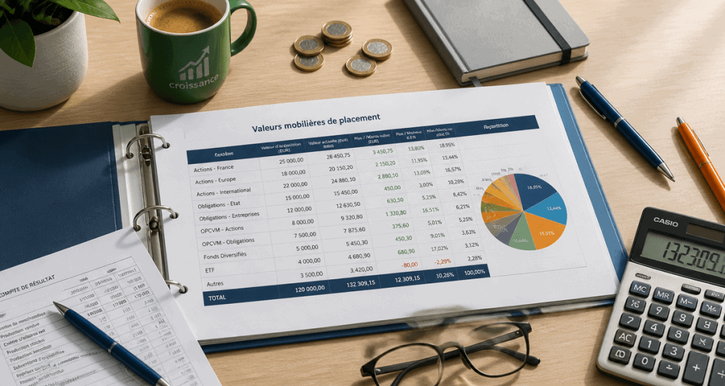 valeur mobiliere de placement sur bureau